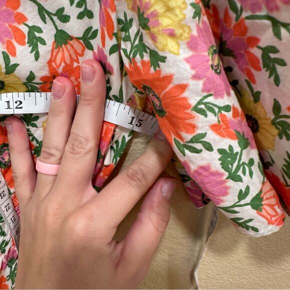 NWT Banjanan Pink Red Floral V Neck Maxi Dress Small - Picture 9 of 13